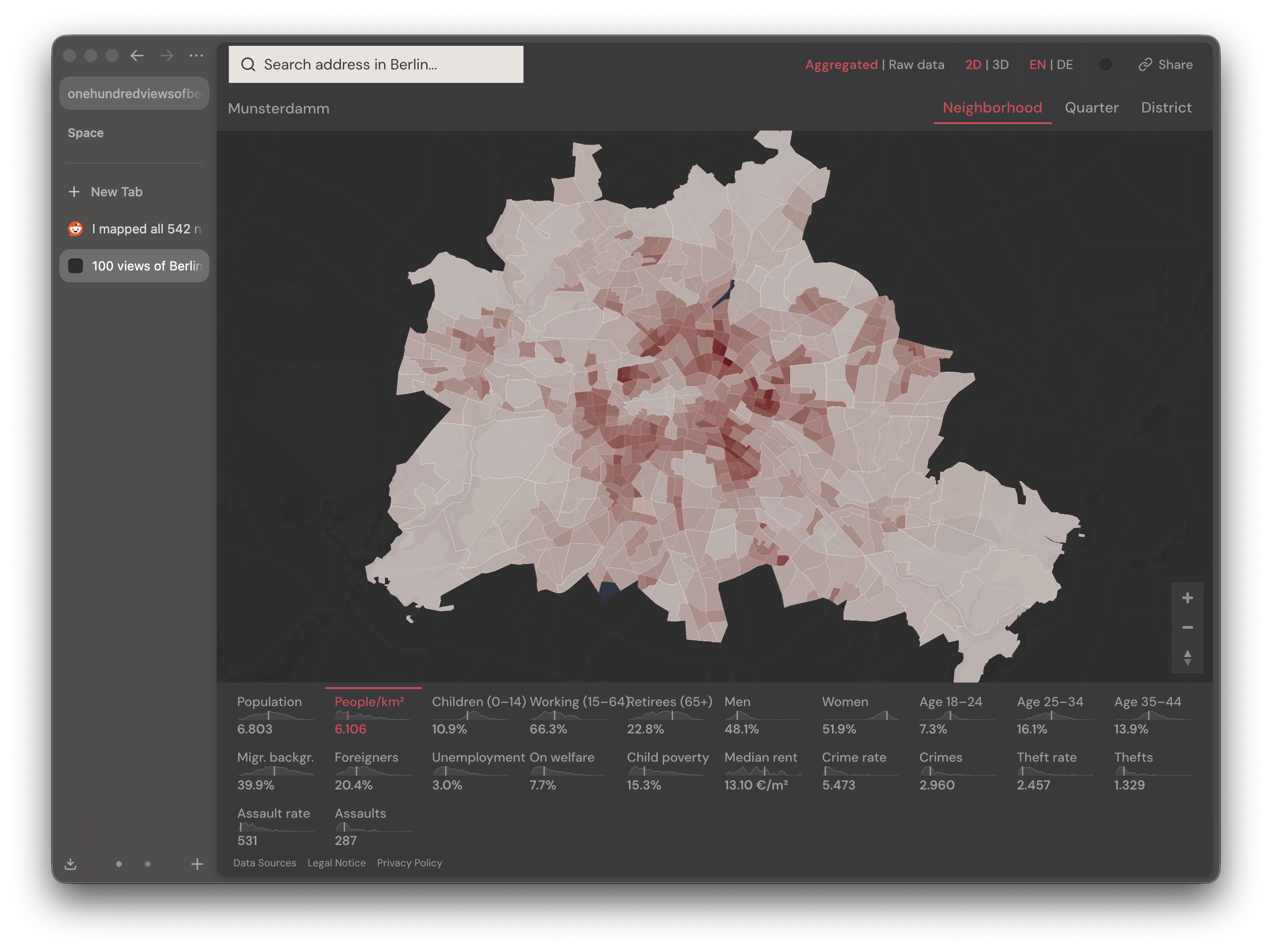 Full map view of Berlin with data layer applied