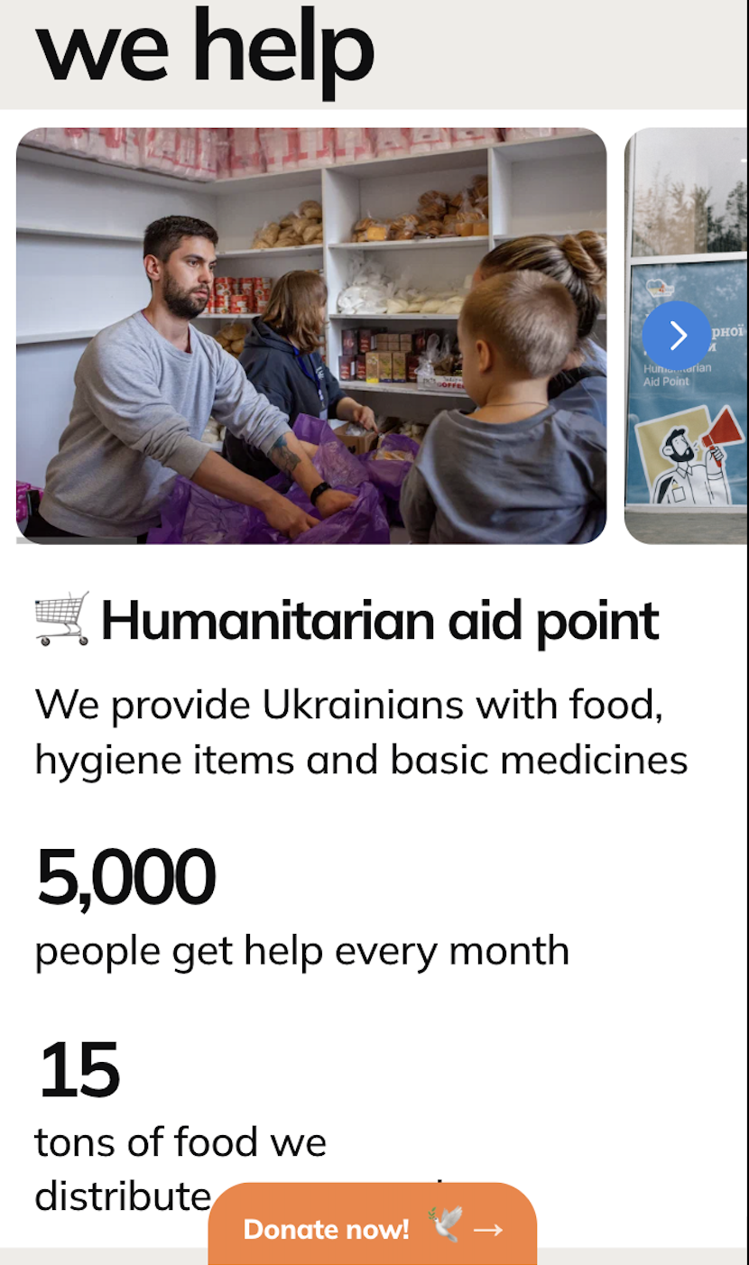 Tbilisi Volunteers donation flow